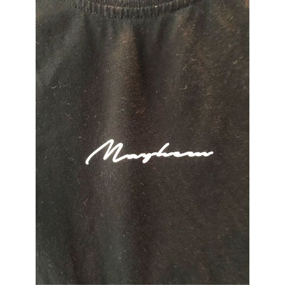 🌼5for$25🌼Shein Women’s Black “Mayhem” Crew Neck Short Sleeve T-Shirt Size M - Picture 4 of 7